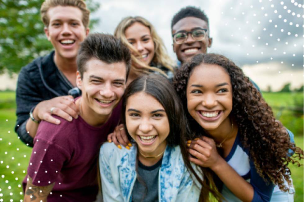 Friends smiling